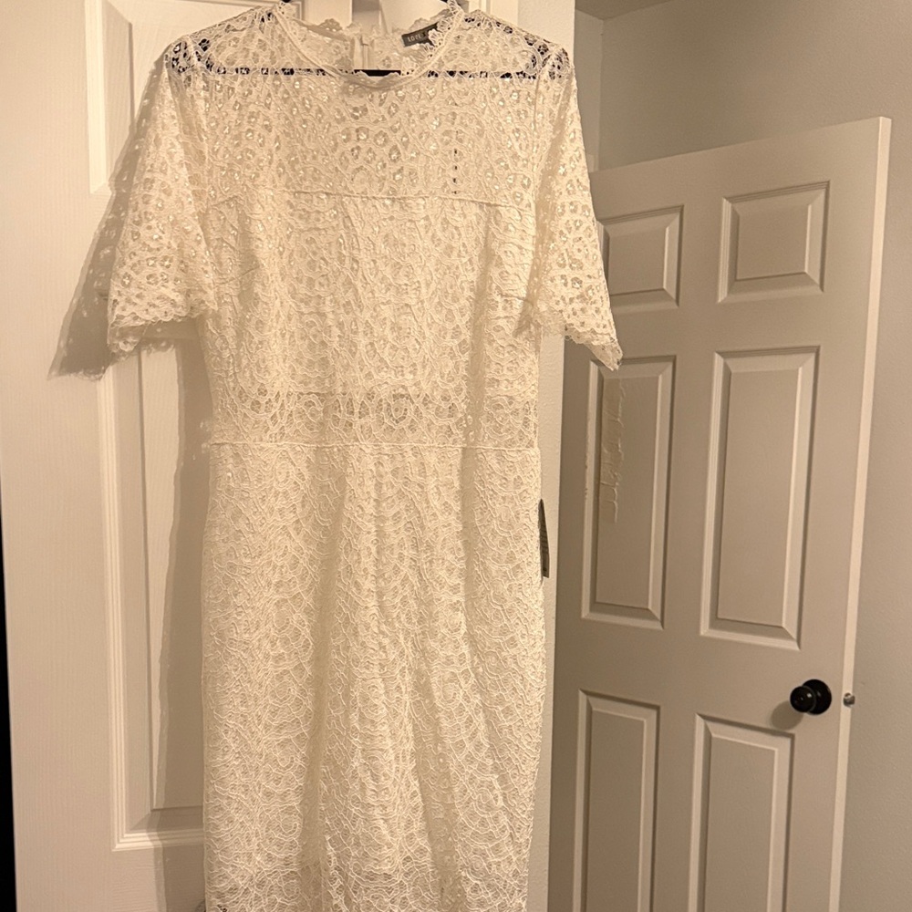 Love By Design Ivory Lace Midi Dress